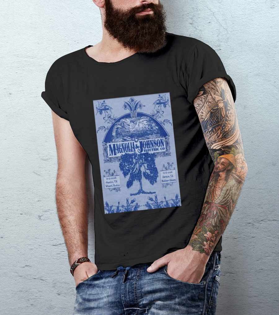 Magnolia And Johnson Electric Co Austin TX Wizard Rodeo Denton TX Rubber Gloves Dec 5 6 2026 T-Shirt