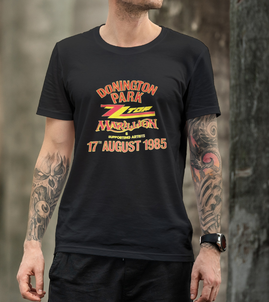 Donington Park ZZ Top Marillion 17 August 1985 Concert Supporting Artists T-Shirt