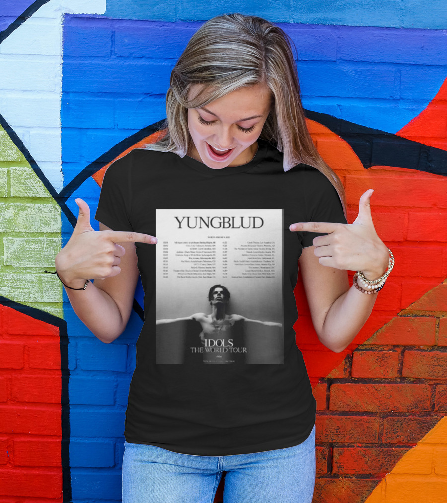 YUNGBLUD Idols The World Tour North America 2026 Schedule Dates Mockup Two Side T-Shirt