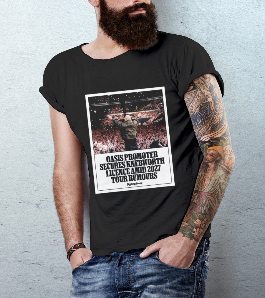 Rolling Stone Oasis Promoter Secures Knebworth Licence Amid 2027 Tour Rumours T-Shirt