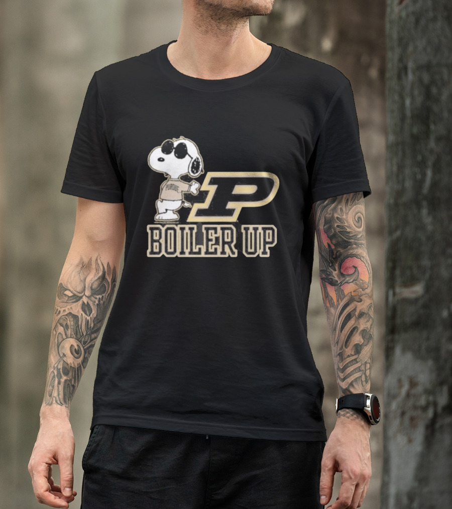 Purdue Boilermakers Snoopy Boiler Up P T-Shirt