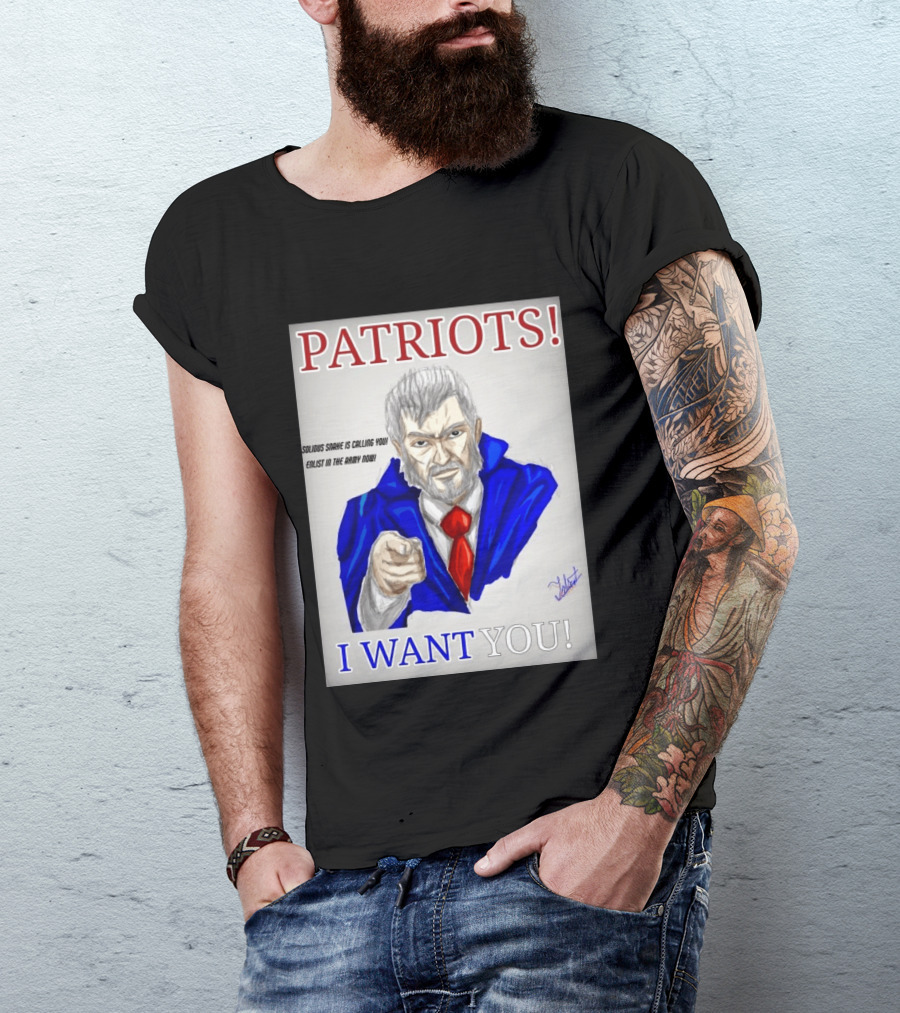 Patriots Solidus Snake Is Calling You Enlist In The Army Now I Want You T-Shirt