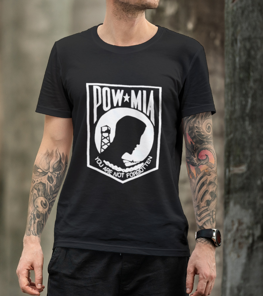 POW MIA You Are Not Forgotten Military Remembrance T-Shirt