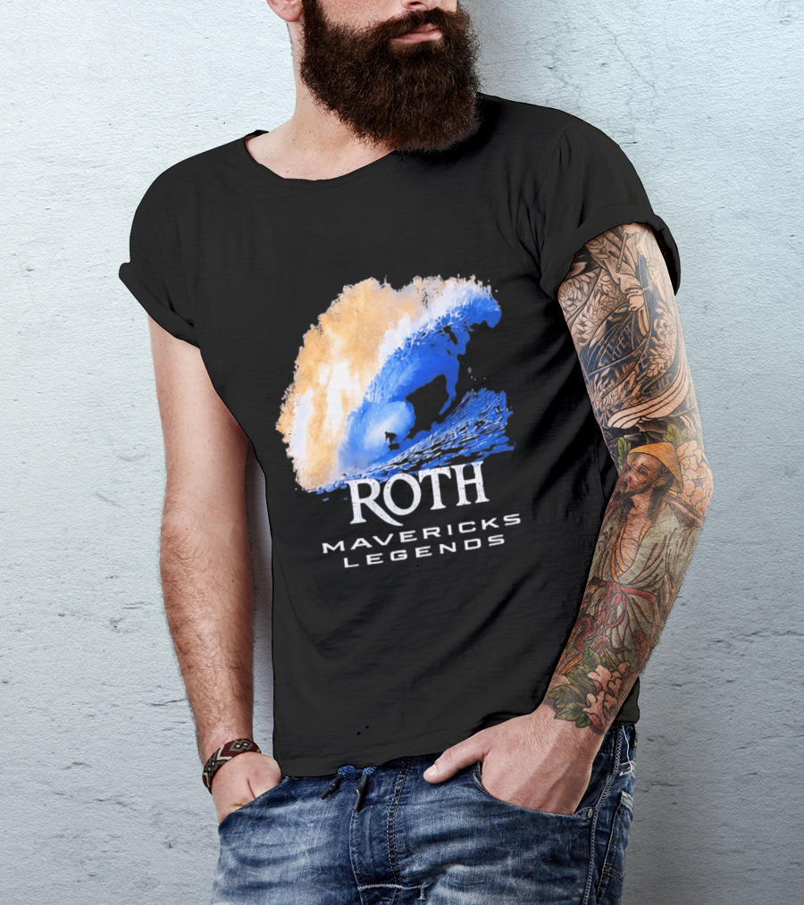Roth Mavericks Legends Surfing Big Wave Iconography T-Shirt