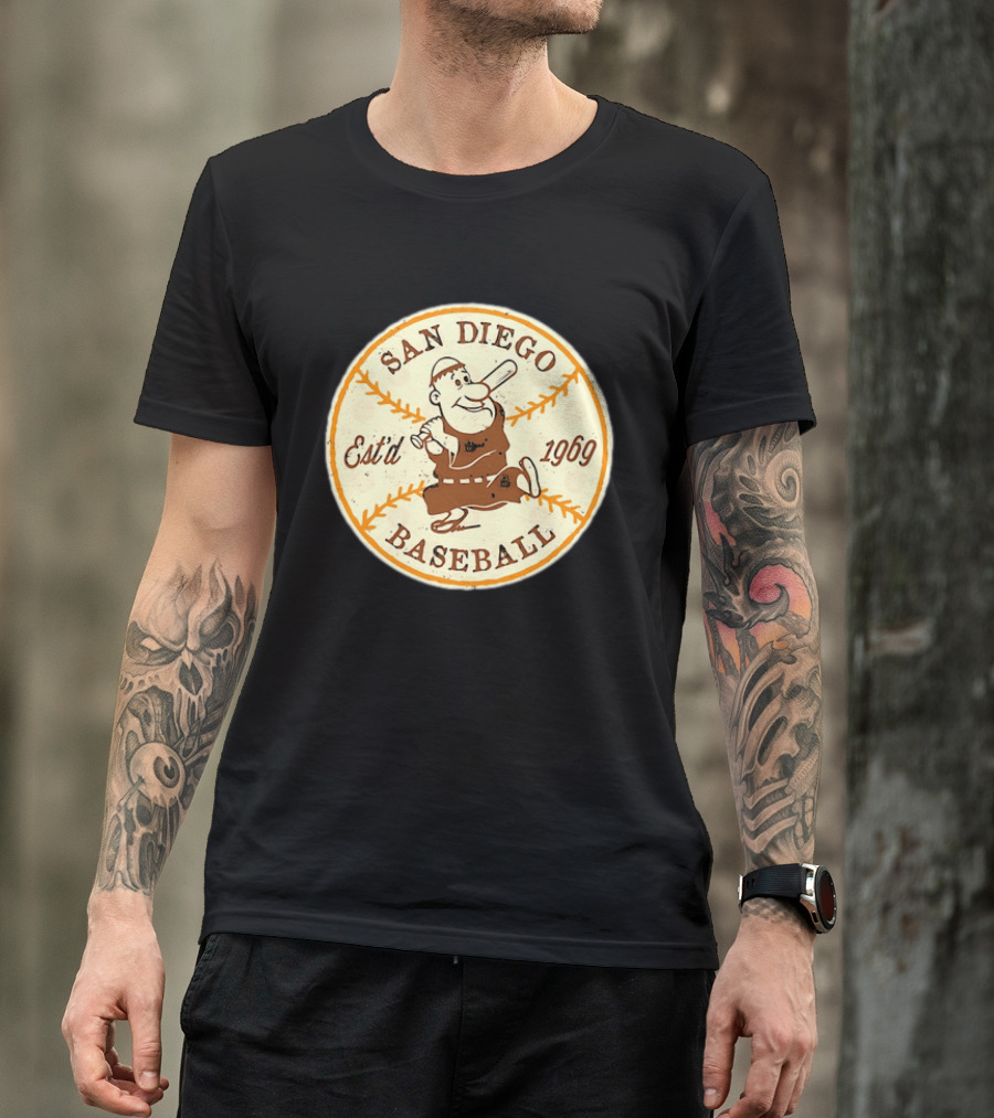 San Diego Padres Swinging Friar Est’d 1969 T-Shirt