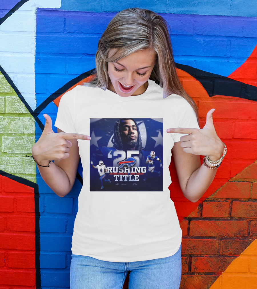 25 Rushing Buffalo Football James Cook III 1621 Yards Title T-Shirt