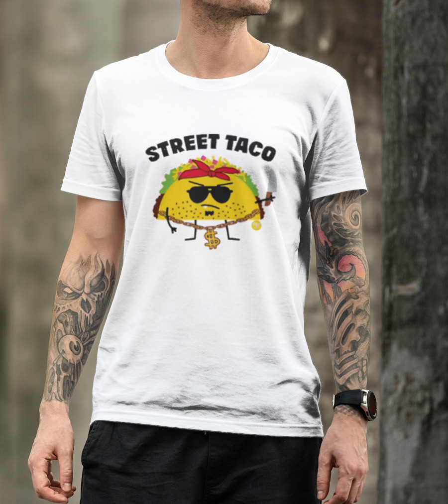 Street Taco Pirate With Knife And Dollar Sign Necklace T-Shirt