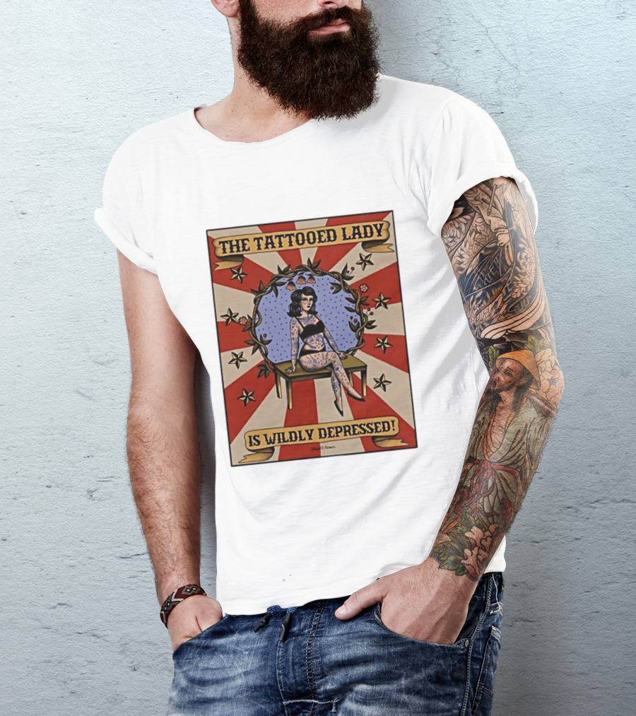 The Tattooed Lady Is Wildly Depressed Vintage Circus T-Shirt