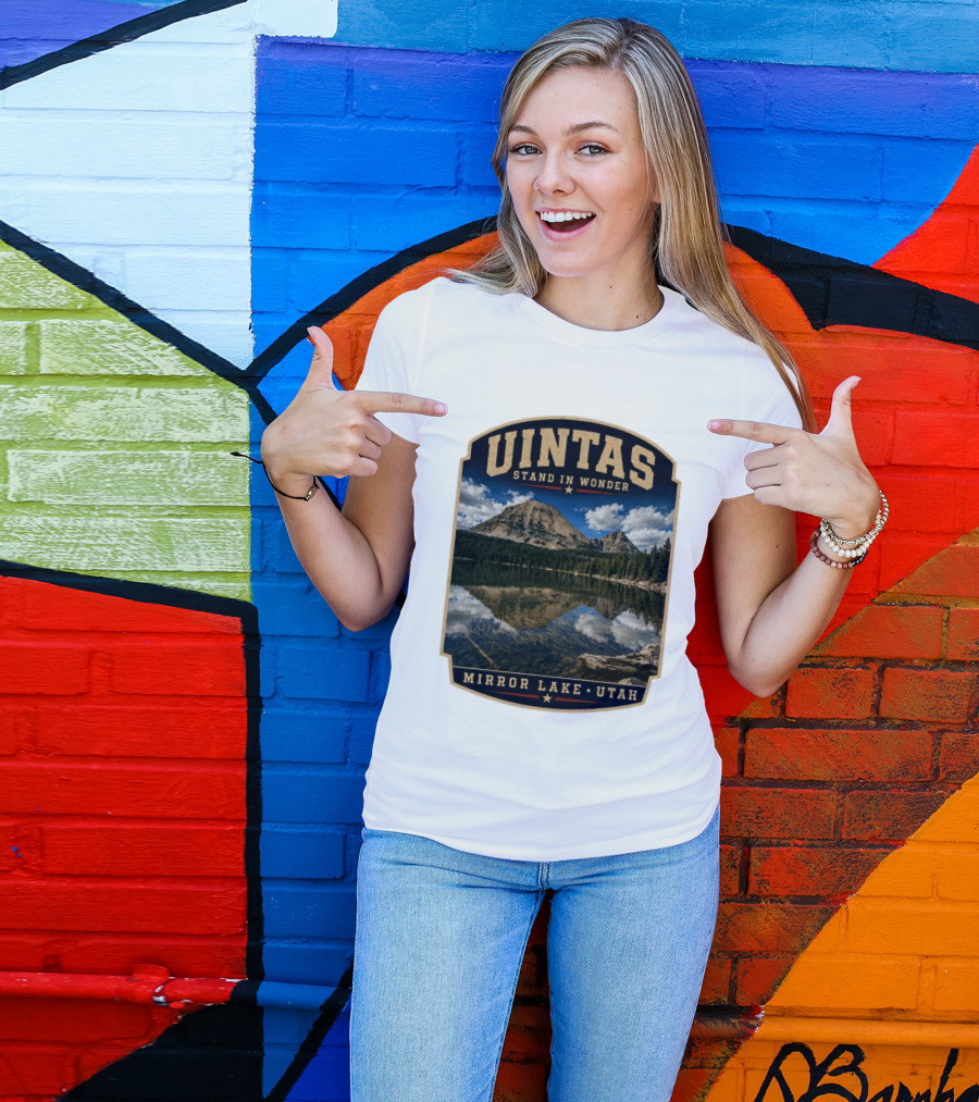 Uintas Stand In Wonder At Mirror Lake Utah T-Shirt