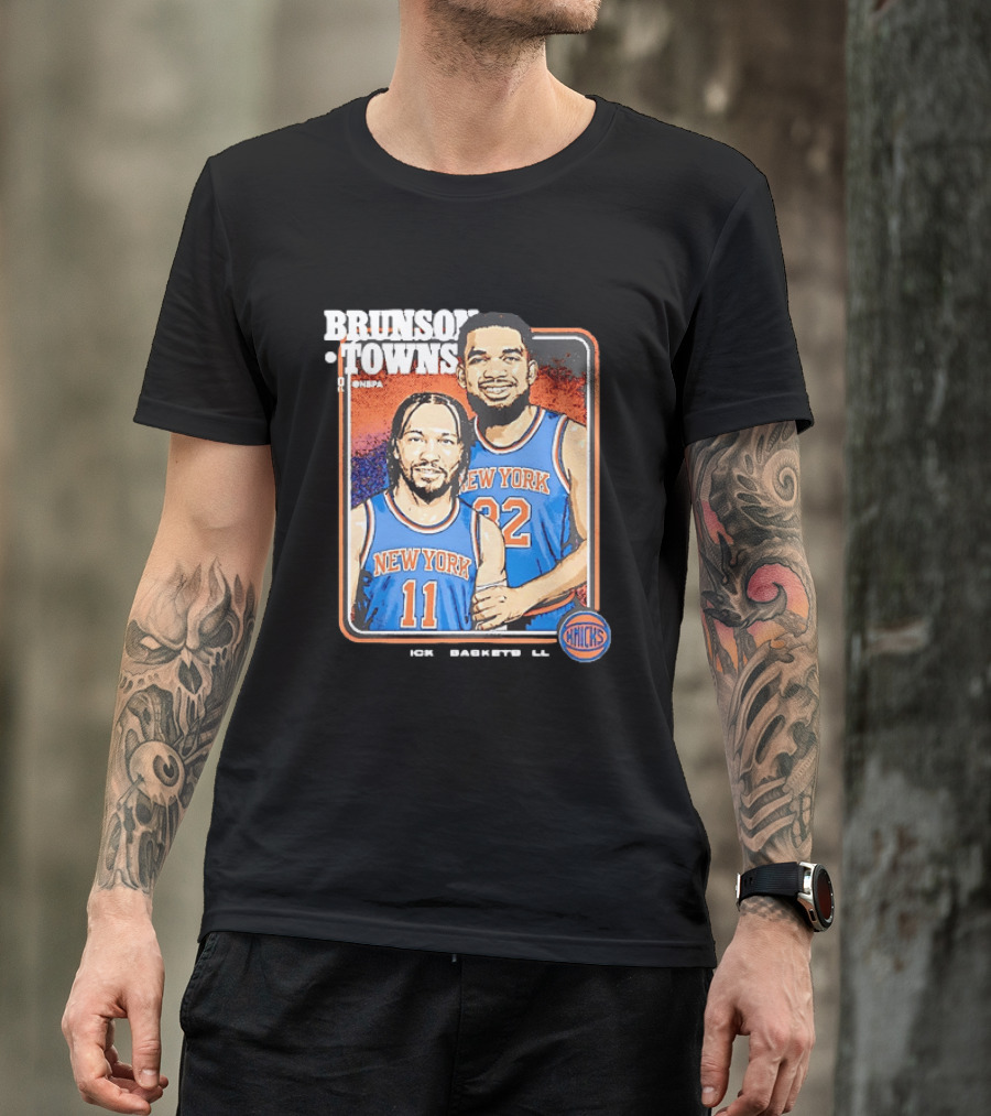Brunson Towns NBA New York Knicks 11 32 Knicks Step Brothers T-Shirt