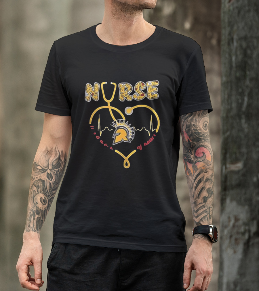 Detroit Lions United States Coast Guard 2026 Nurse Power Of Heart Stethoscope EMT Lions Helmet T-Shirt