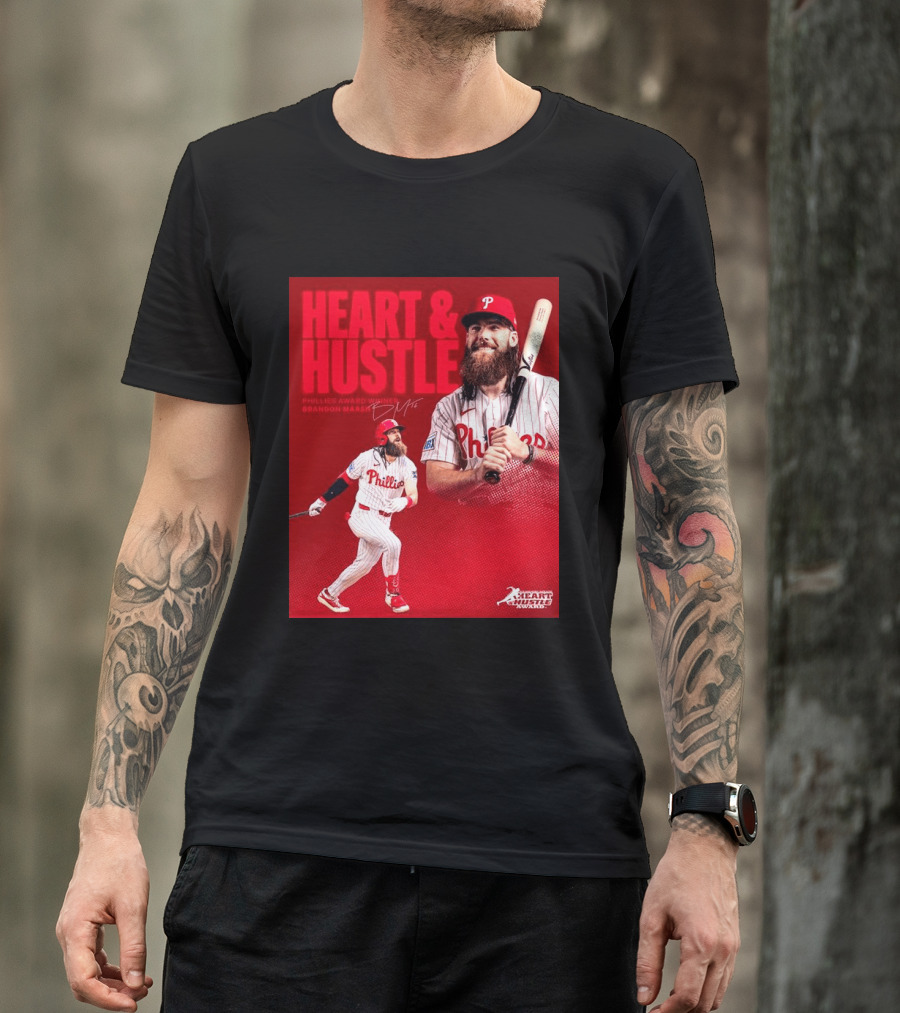 Philadelphia Phillies Heart & Hustle Award Winner Brandon Marsh T-Shirt