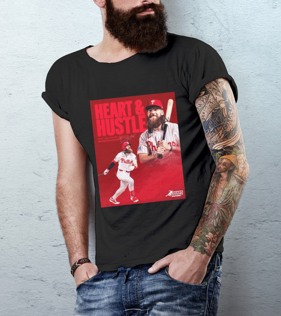 Philadelphia Phillies Heart & Hustle Award Winner Brandon Marsh T-Shirt