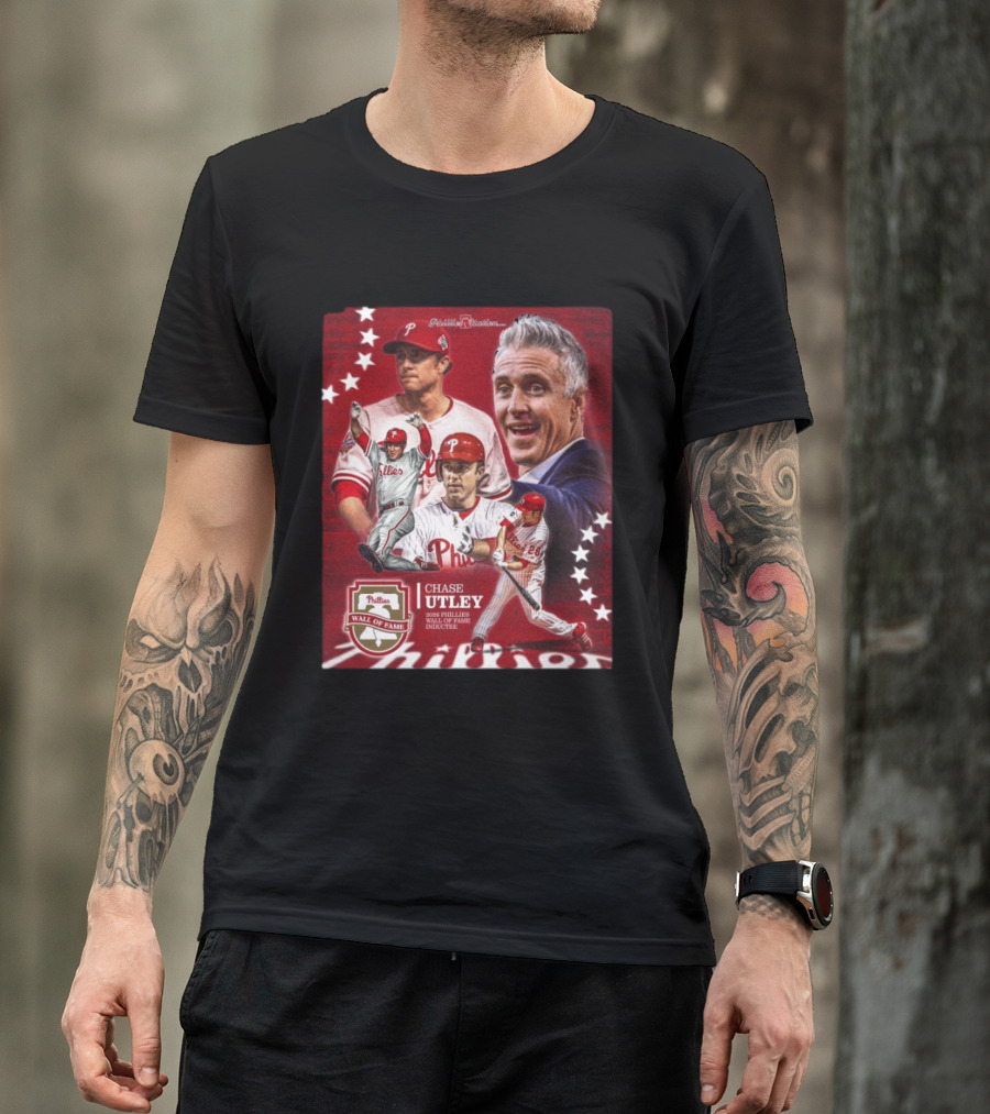 Phillies Nation Chase Utley 2026 Wall Of Fame Inductee Phillies T-Shirt