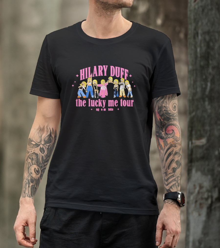 Hilary Duff The Lucky Me Tour Sing To Me Hilary Cartoon Characters T-Shirt