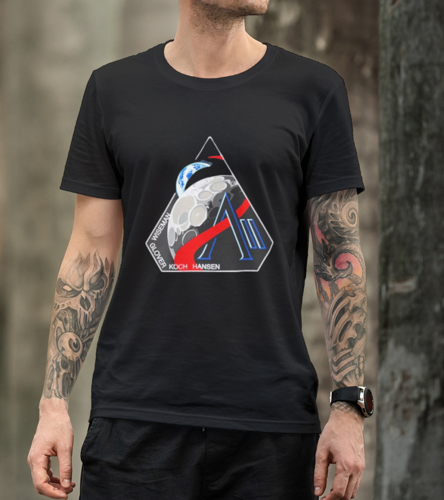 NASA Artemis 2 Mission Wiseman Glover Koch Hansen Moon Earth T-Shirt
