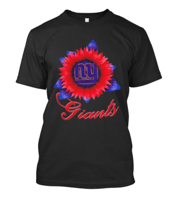New York Giants Football Sunflower NY Giants T-Shirt