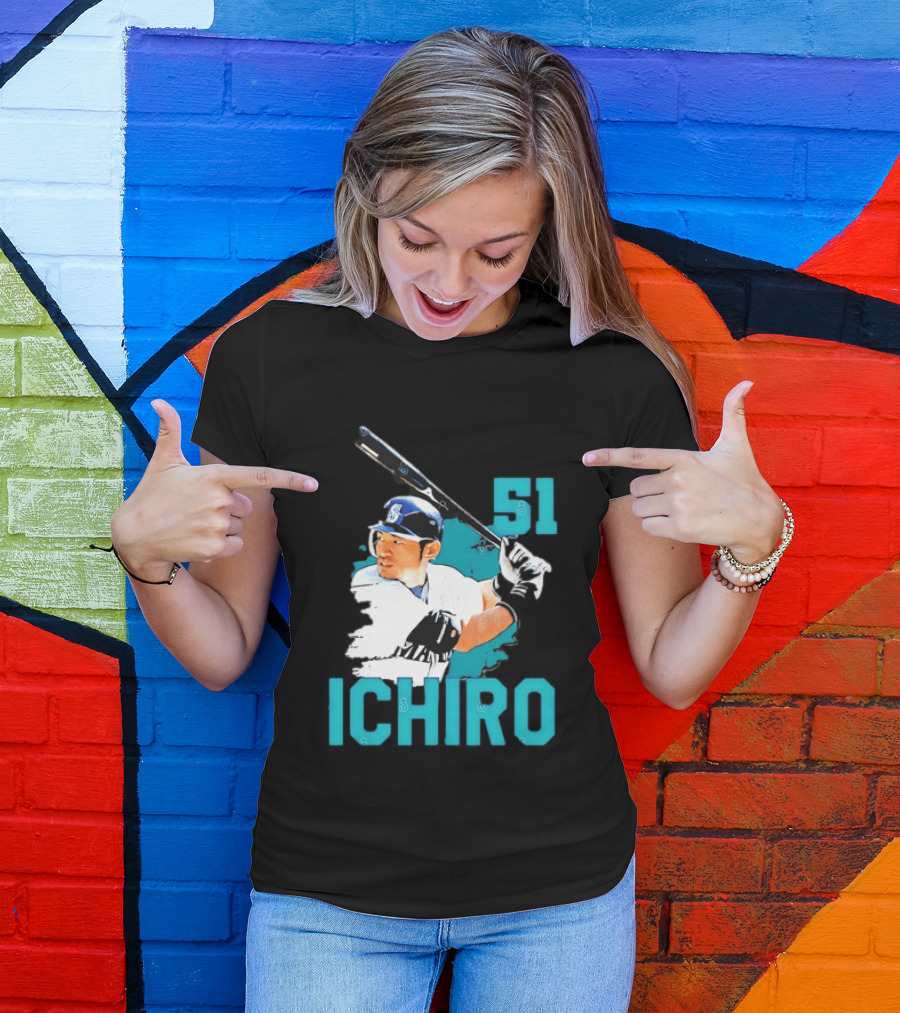 Ichiro Suzuki 51 Seattle Mariners MLB Baseball T-Shirt