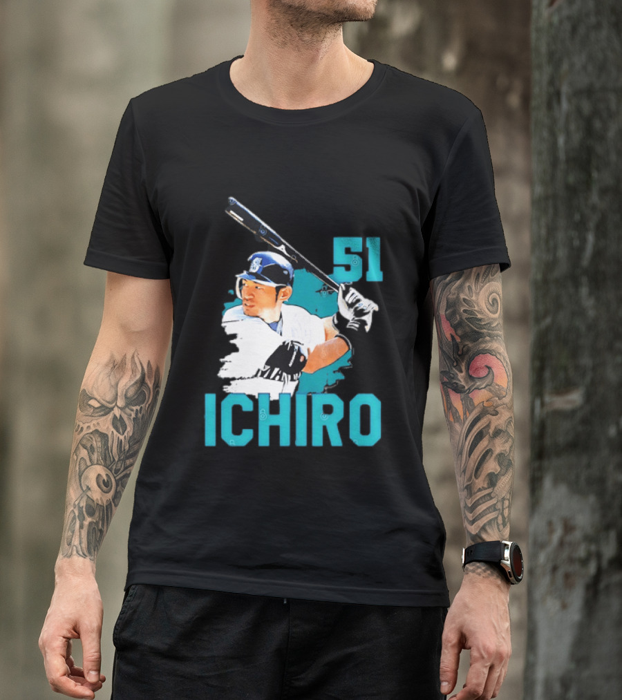 Ichiro Suzuki 51 Seattle Mariners MLB Baseball T-Shirt
