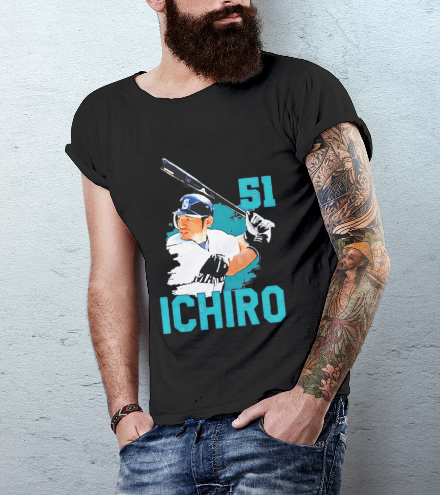 Ichiro Suzuki 51 Seattle Mariners MLB Baseball T-Shirt