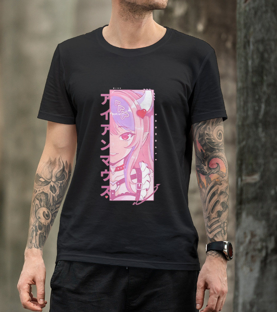 Ironmouse VTuber Kawaii Anime Katakana Panel T-Shirt