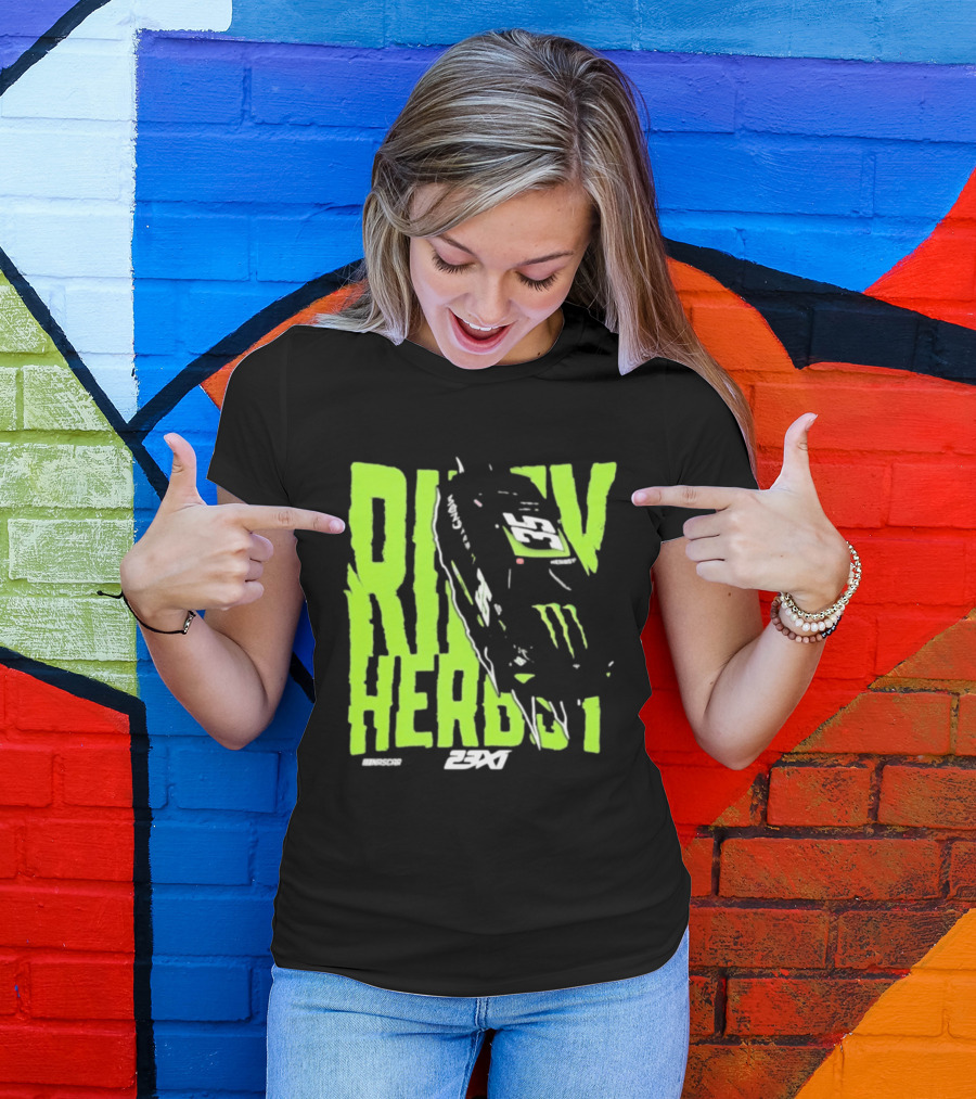 Riley Herbst 2023 23XI NASCAR Monster Energy Racing 98 T-Shirt