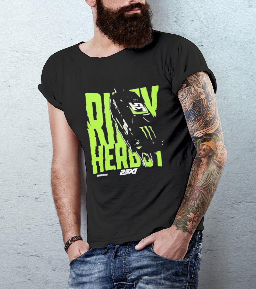 Riley Herbst 2023 23XI NASCAR Monster Energy Racing 98 T-Shirt