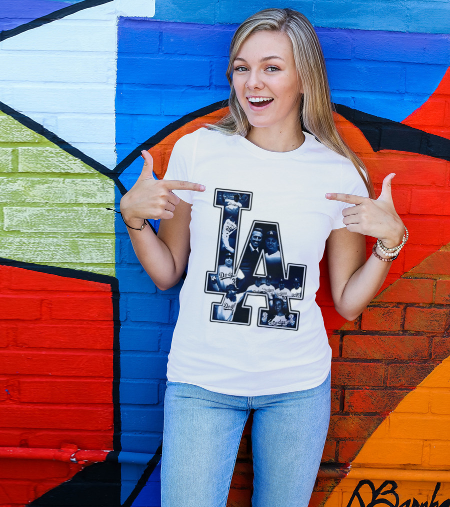 Los Angeles Dodgers Legends LA MLB Baseball Team Vintage Photography T-Shirt