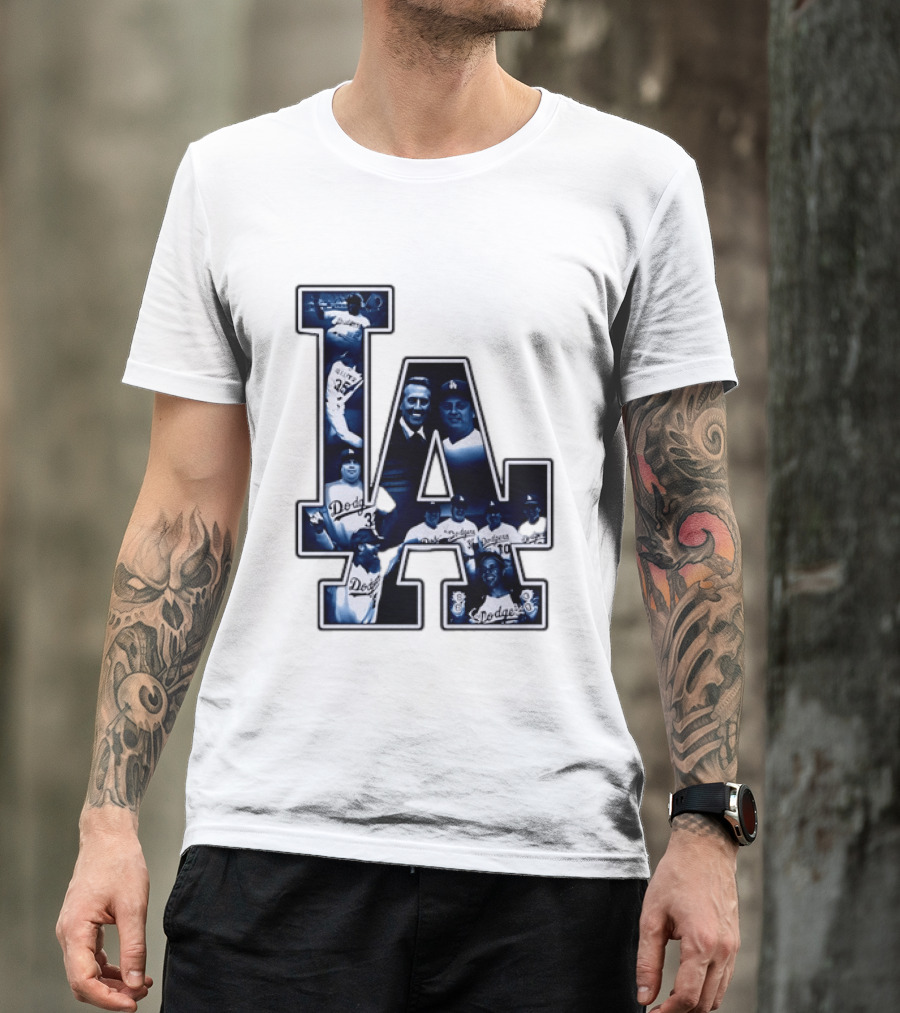Los Angeles Dodgers Legends LA MLB Baseball Team Vintage Photography T-Shirt