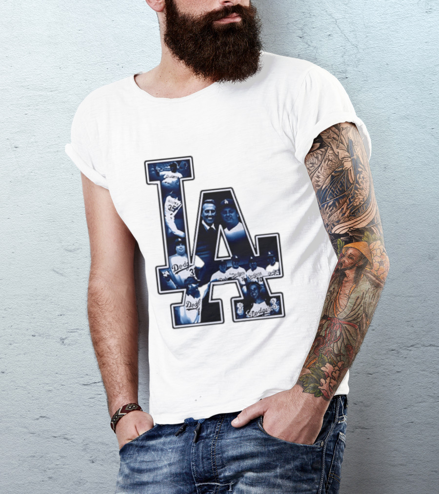 Los Angeles Dodgers Legends LA MLB Baseball Team Vintage Photography T-Shirt