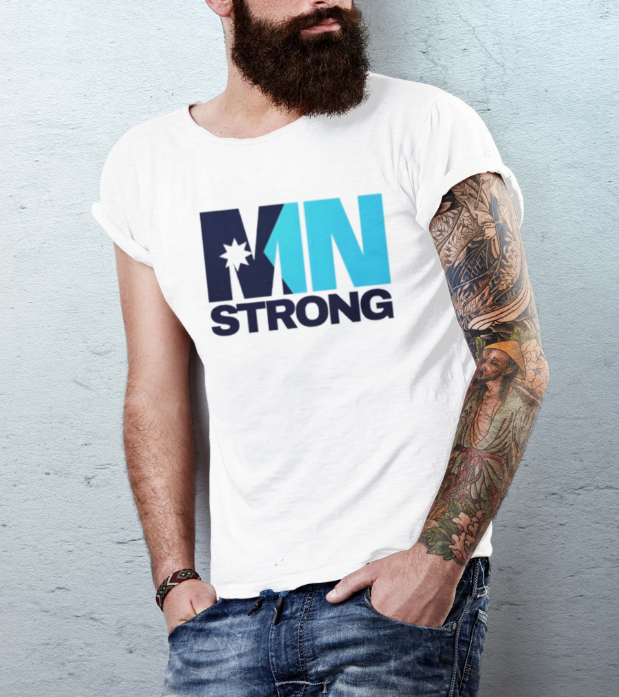 MN Strong Minneapolis Minnesota Kiss Cut Star T-Shirt