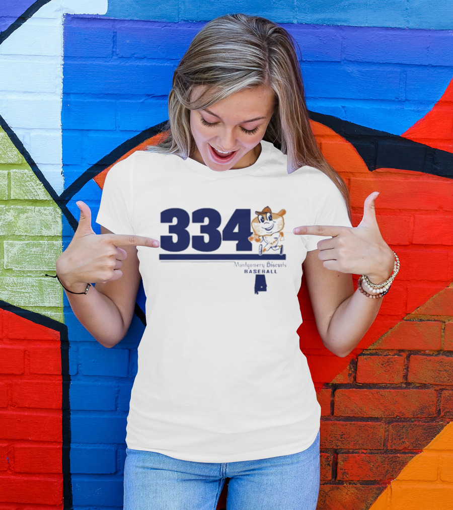 Montgomery Biscuits Baseball 334 Biscuits T-Shirt