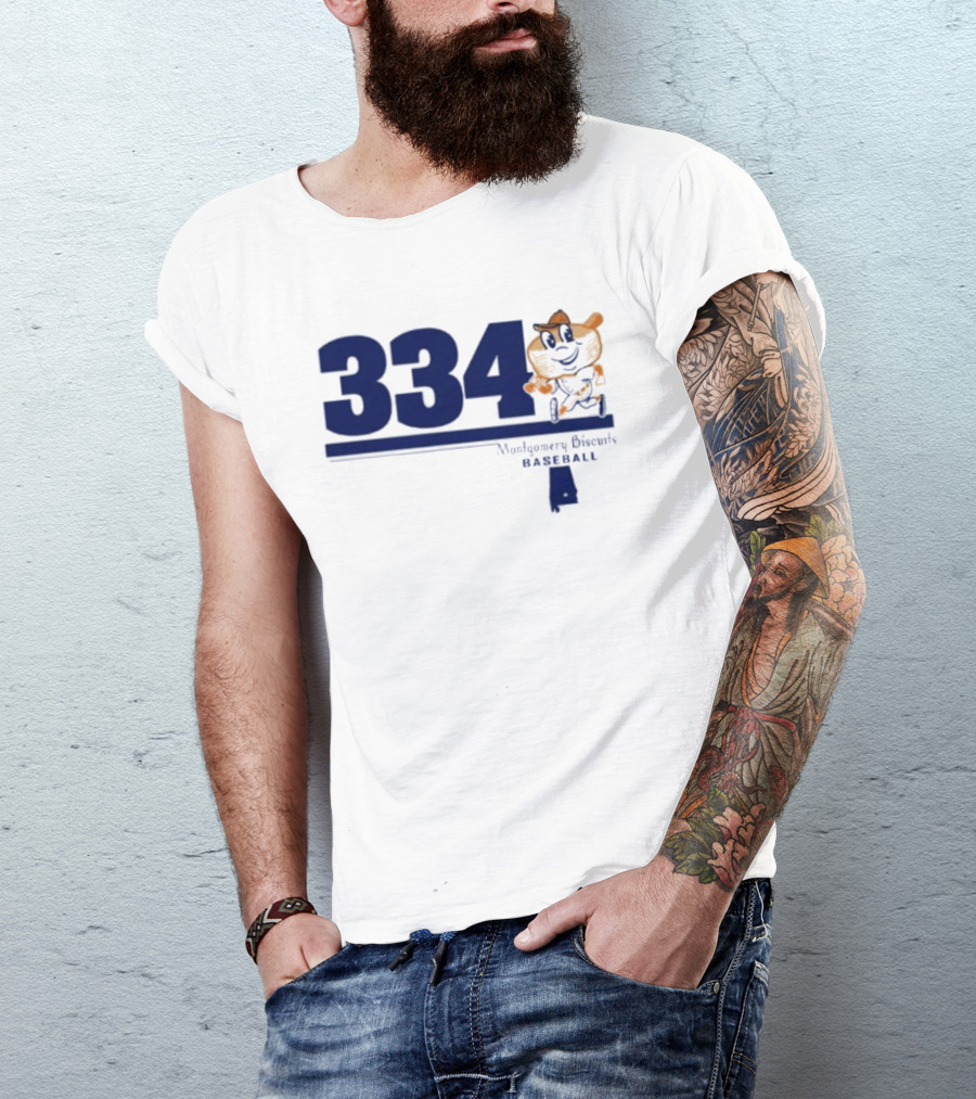 Montgomery Biscuits Baseball 334 Biscuits T-Shirt