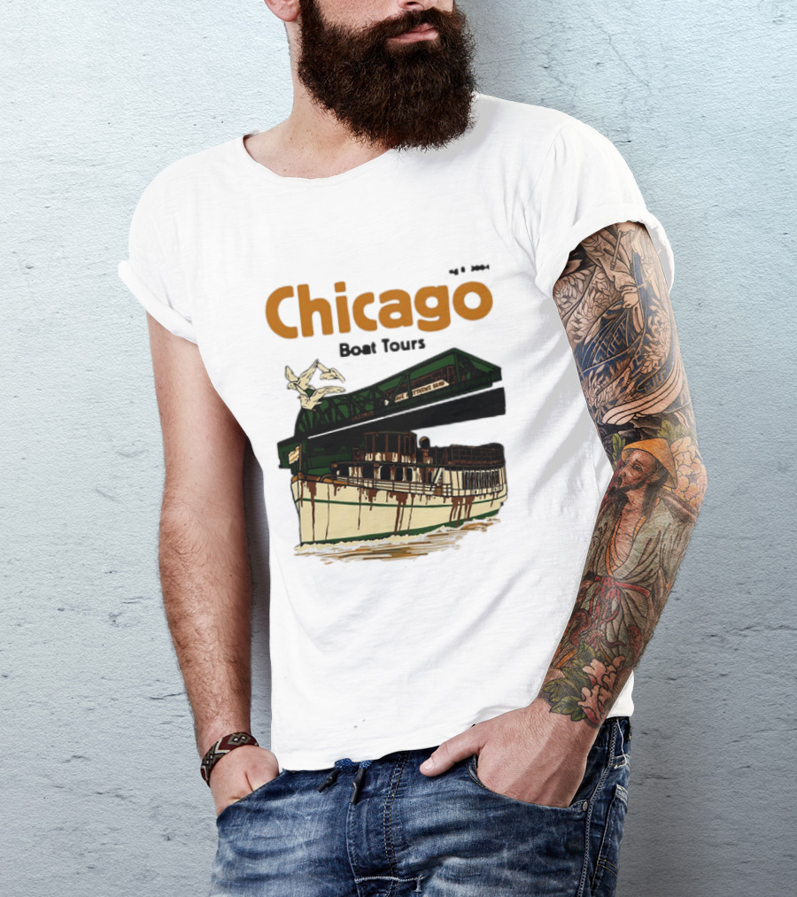 Dave Matthews Band Chicago Boat Tours August 8 2004 Vintage Concert T-Shirt