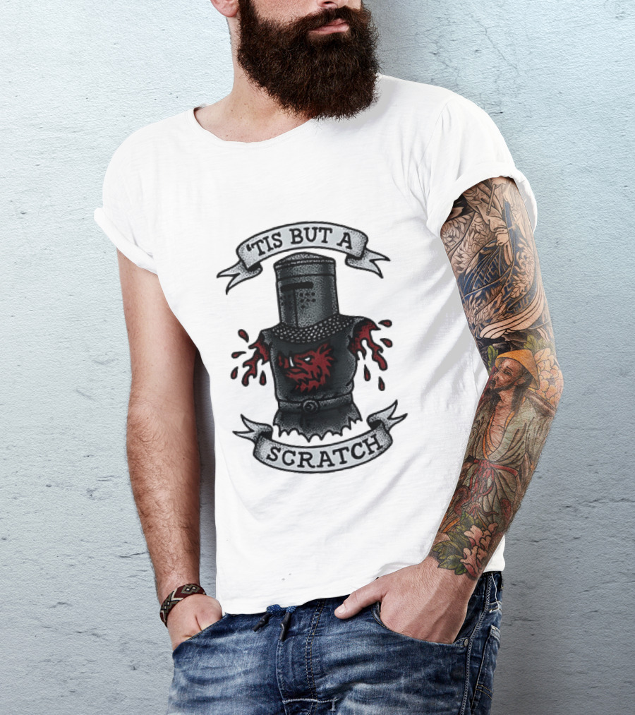 Tis But A Scratch Monty Python Black Knight Humor T-Shirt