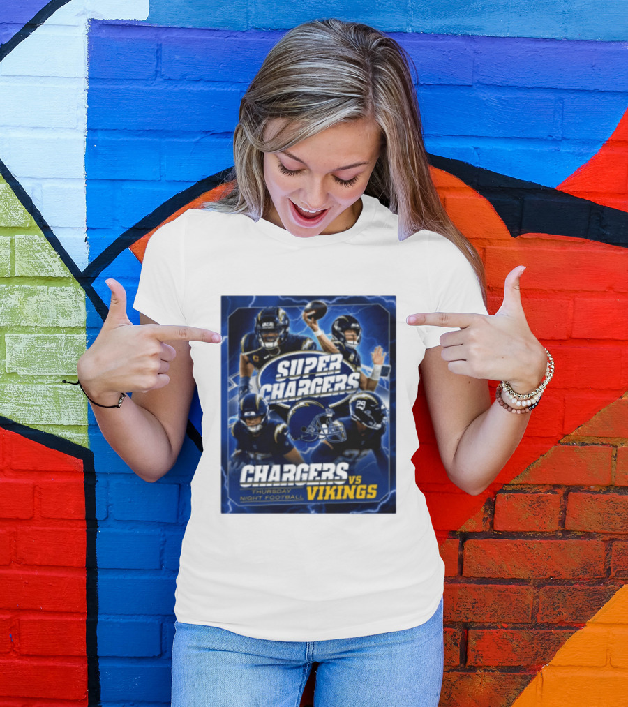 Super Chargers Vs Vikings Thursday Night Football 2025 T-Shirt