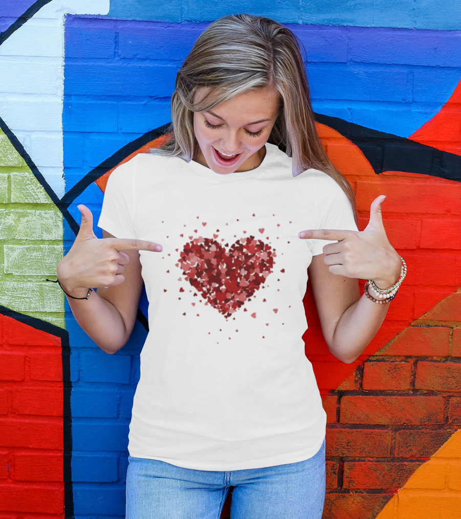 Romantic Valentine Tiny Hearts Xoxo Love T-Shirt