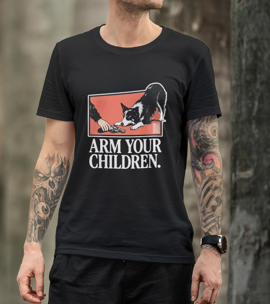 Arm Your Children Brandon Gone Over Dog T-Shirt
