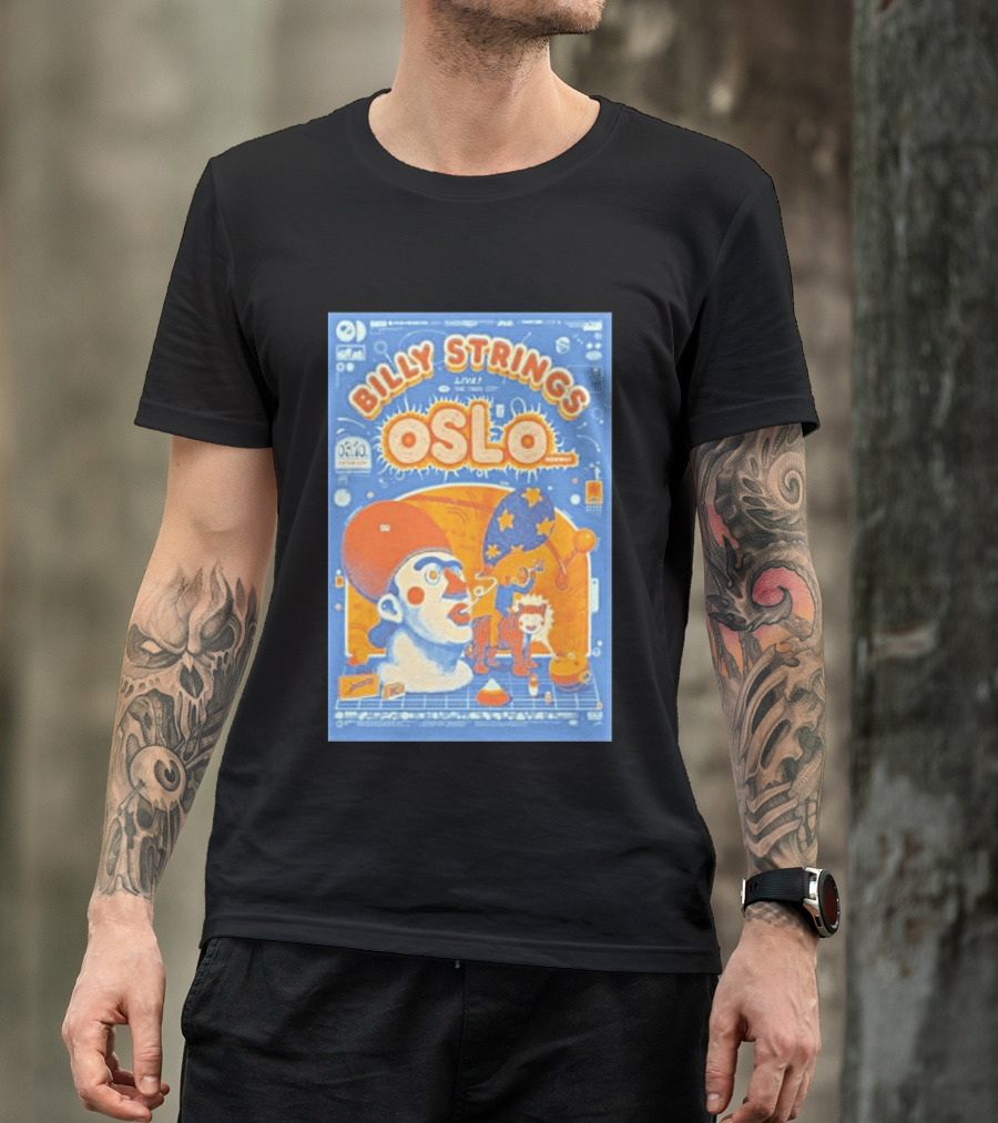 Billy Strings Live Oslo Norway 06.10 Tour Event T-Shirt