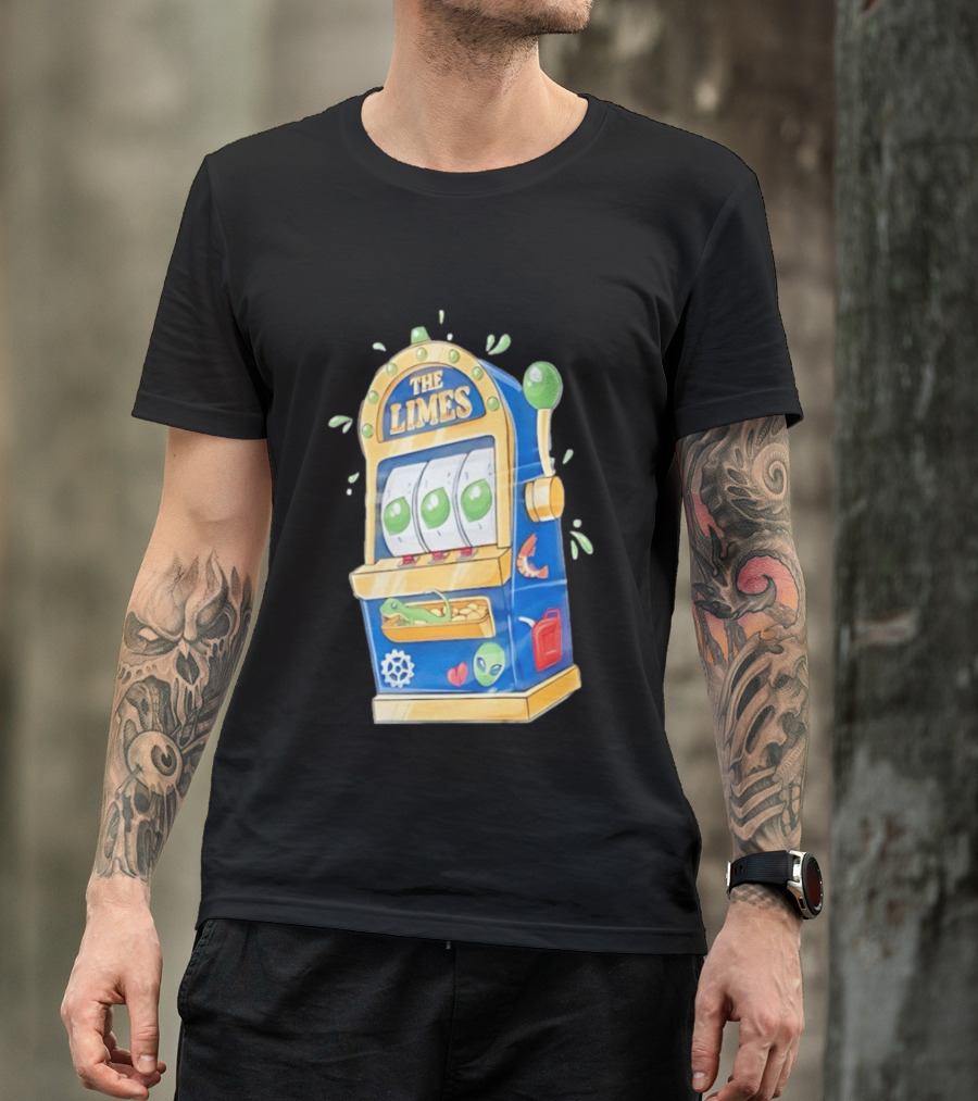 The Limes Slot Machine Gambling Casino With Aliens And Citrus T-Shirt