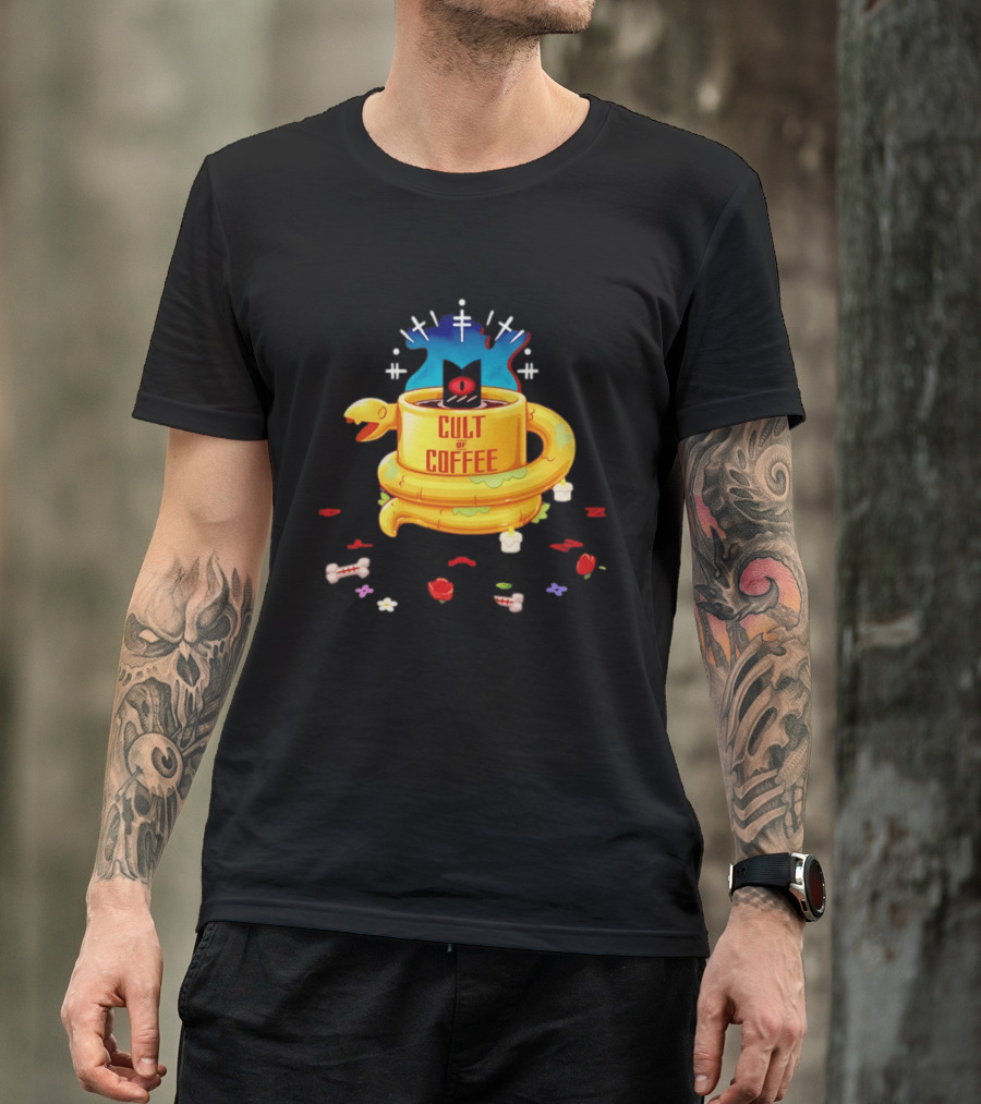 Cult Of Coffee Occult Snake Candle Witchcraft Cup T-Shirt