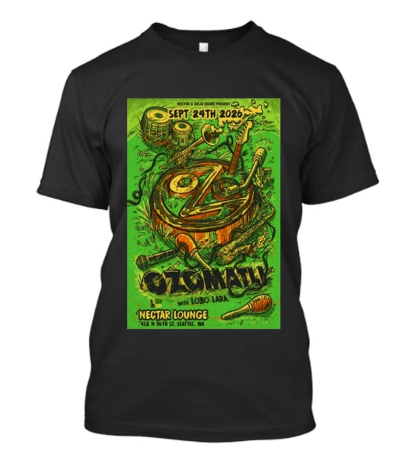 Ozomatli At Nectar Lounge Seattle With Lobo Lara September 24th 2026 T-Shirt