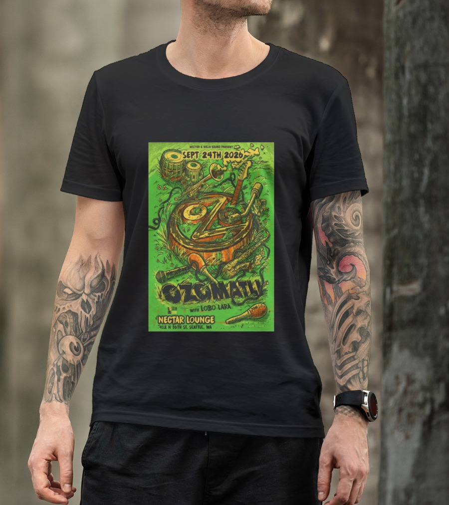 Ozomatli At Nectar Lounge Seattle With Lobo Lara September 24th 2026 T-Shirt