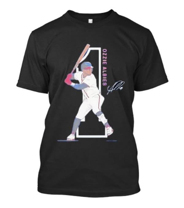 Ozzie Albies Atlanta Braves MLB Baseball Player Signature Edition T-Shirt