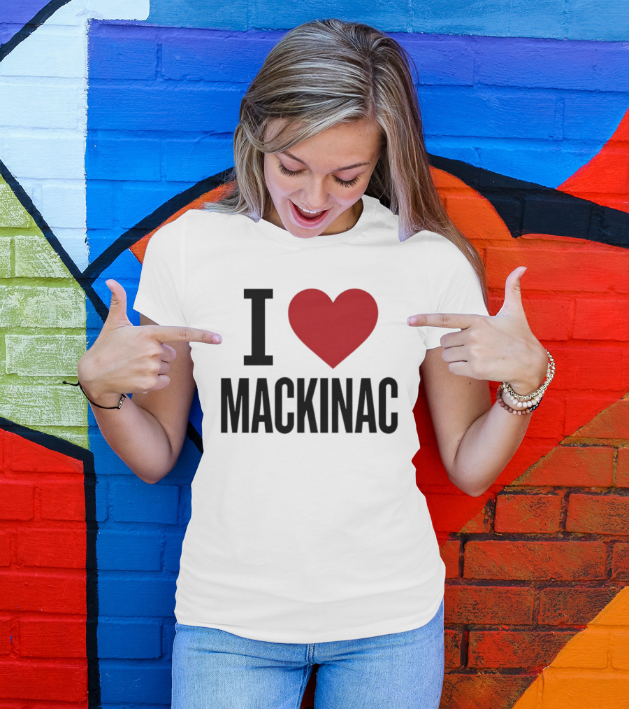 I Love Mackinac Michigan Travel Vacation T-Shirt