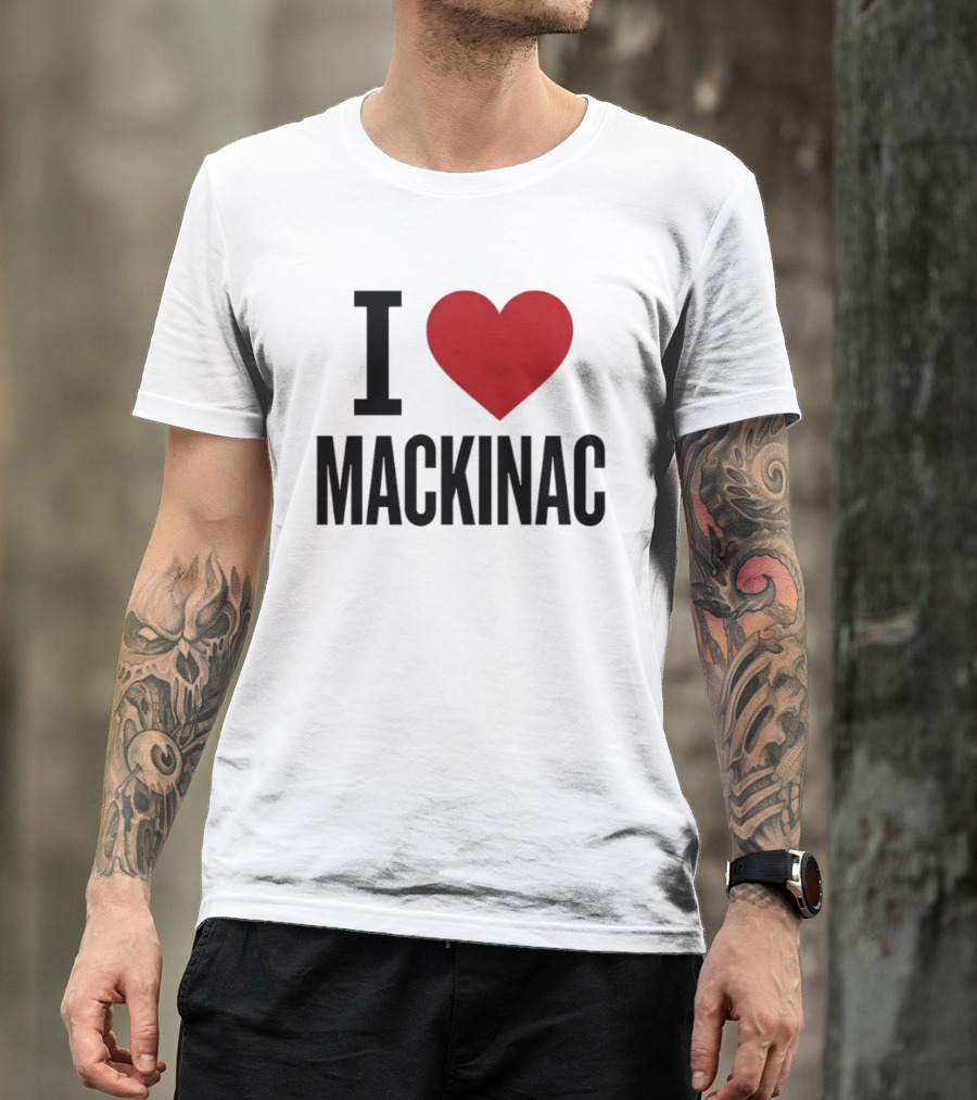 I Love Mackinac Michigan Travel Vacation T-Shirt