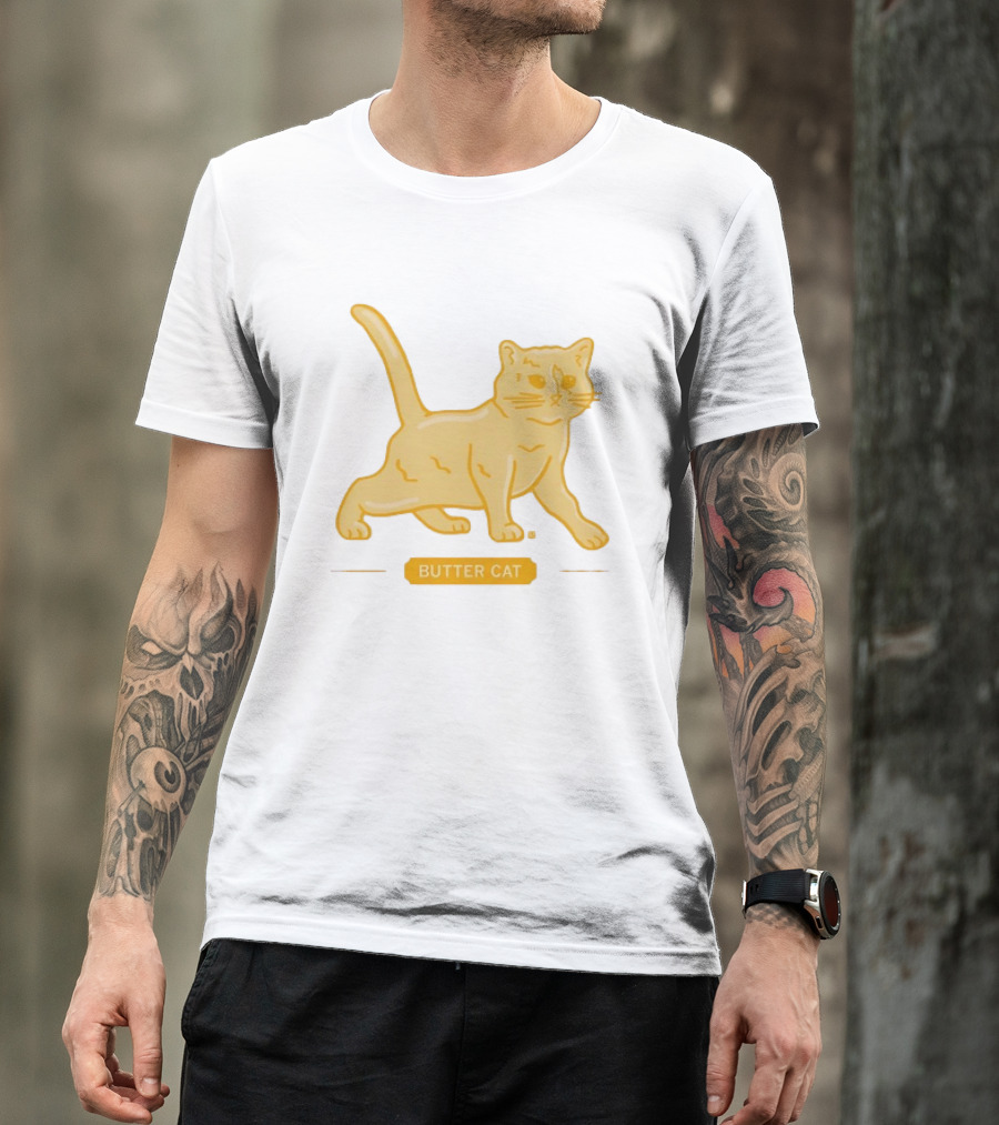 Butter Cat Animal Kitten Playful T-Shirt