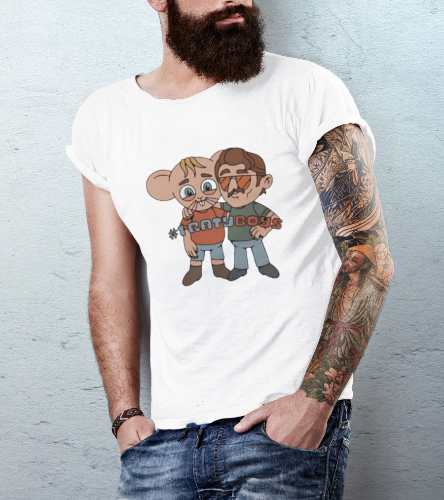 Ratyboys Cartoon Characters With Mouse And Sunglasses Duo T-Shirt