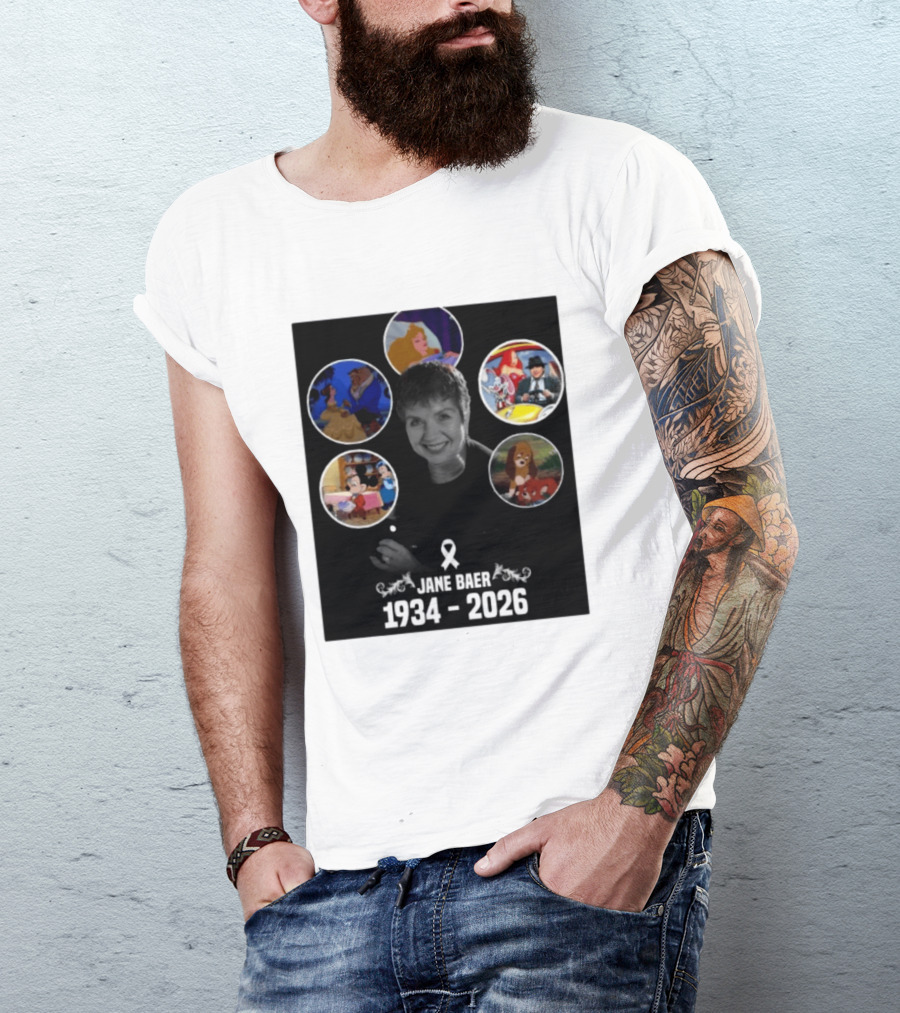 Jane Baer 1934 2026 Beauty And The Beast Sleeping Beauty Dumbo Mary Poppins Fox And The Hound Mickey Mouse T-Shirt