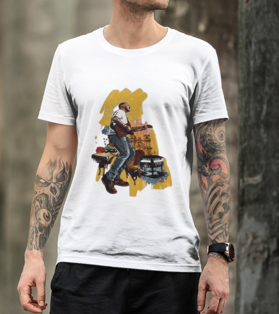 Zach Bryan Salt Lake City Utah August 7 2026 Tour Guitar Performance T-Shirt